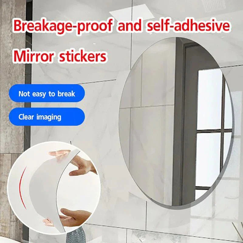 š„ Oval Shape Adhesive Mirror Sticker