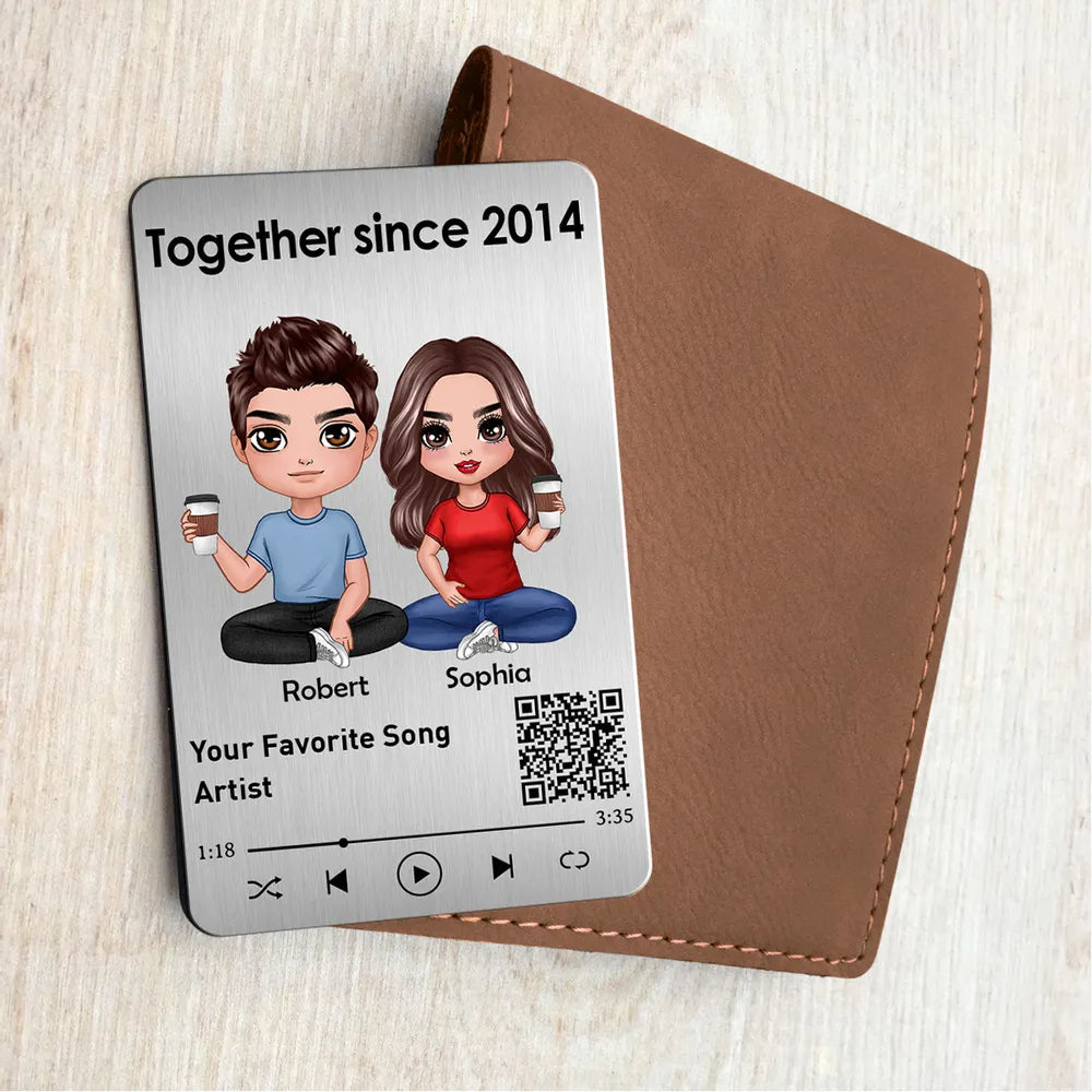 Spotify QR Scannable Metal Wallet Card