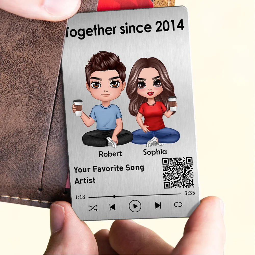Spotify QR Scannable Metal Wallet Card
