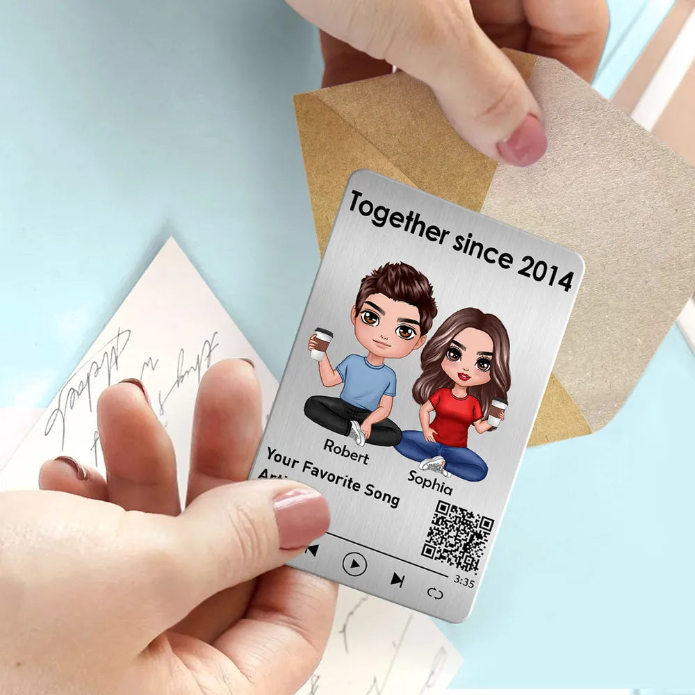 Spotify QR Scannable Metal Wallet Card