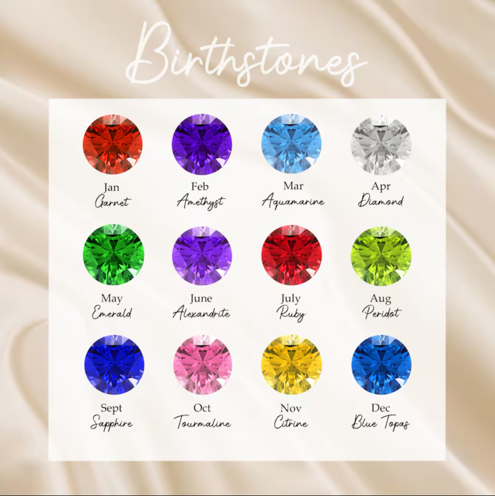 Custom Arabic Calligraphy Name Necklace with Birthstone