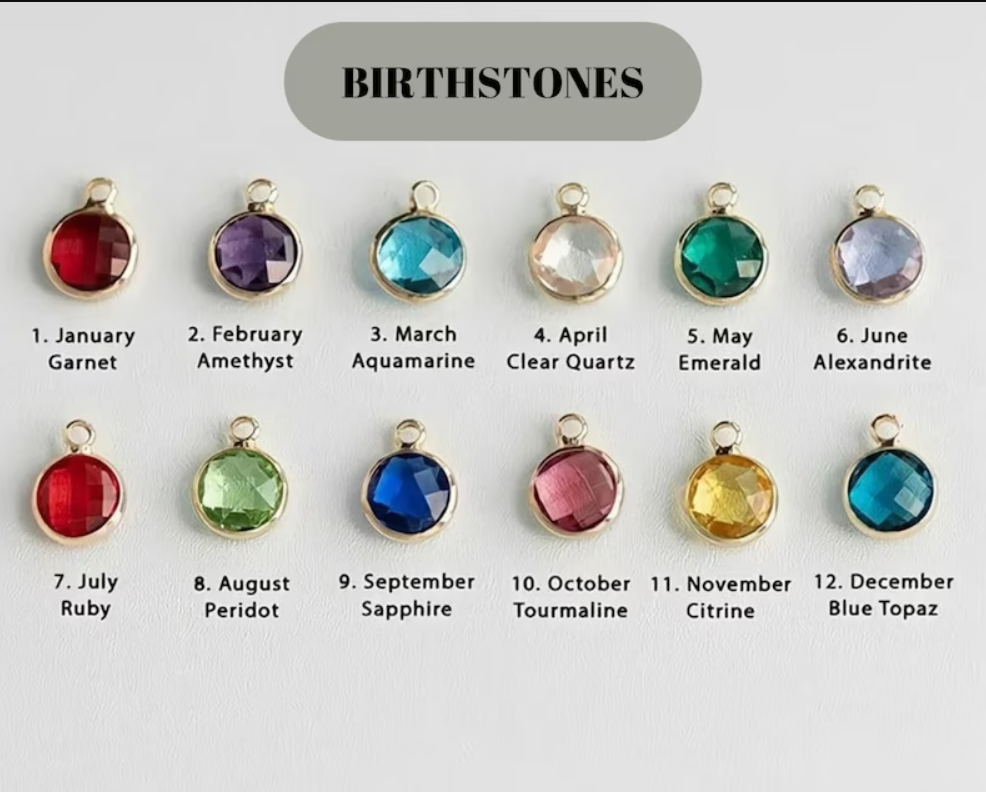 Letter Bracelet with Birthstone