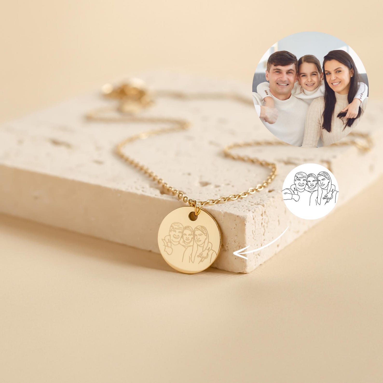 Portrait Coin necklace
