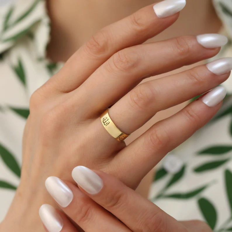 Personalized Arabic Band Ring