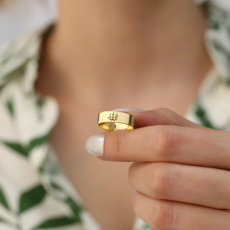 Personalized Arabic Band Ring