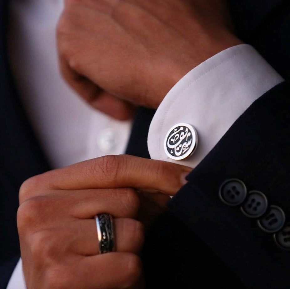 STONE CALLIGRAPHY CUFFLINKS