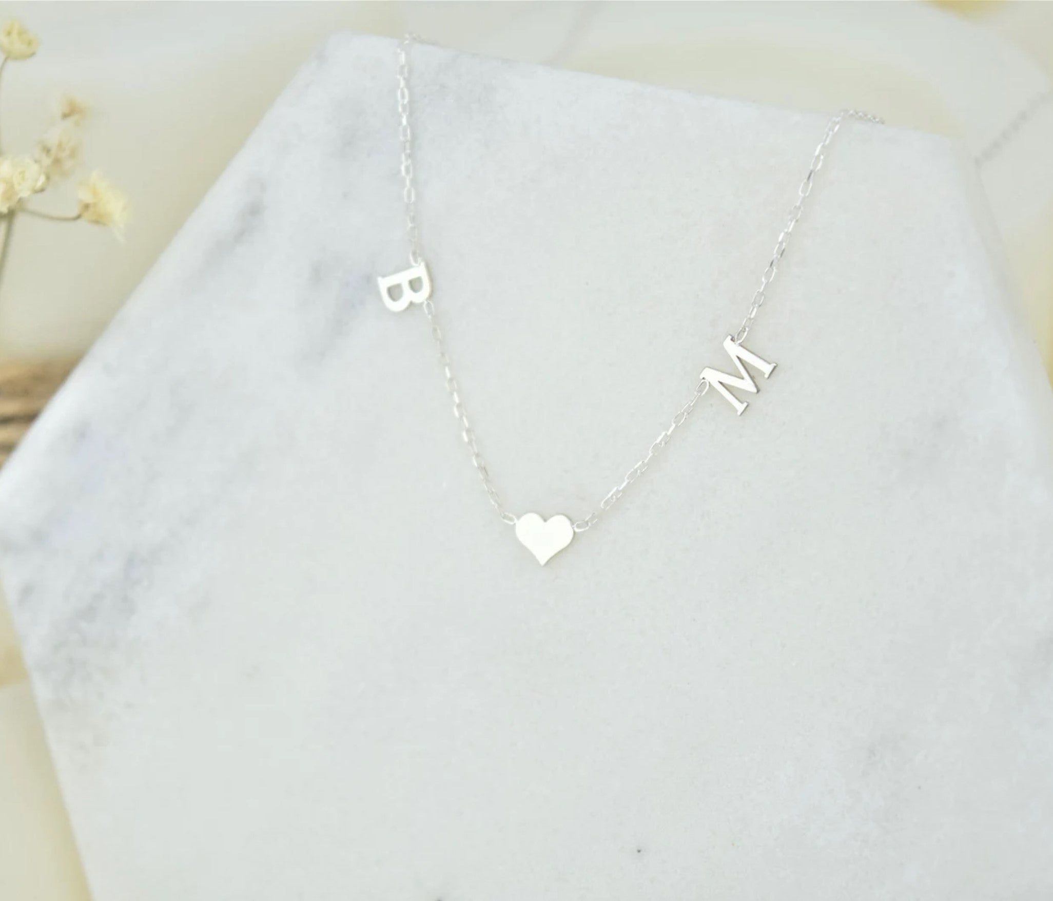 Custom Initial Letter Necklace • 2 Initial Necklace