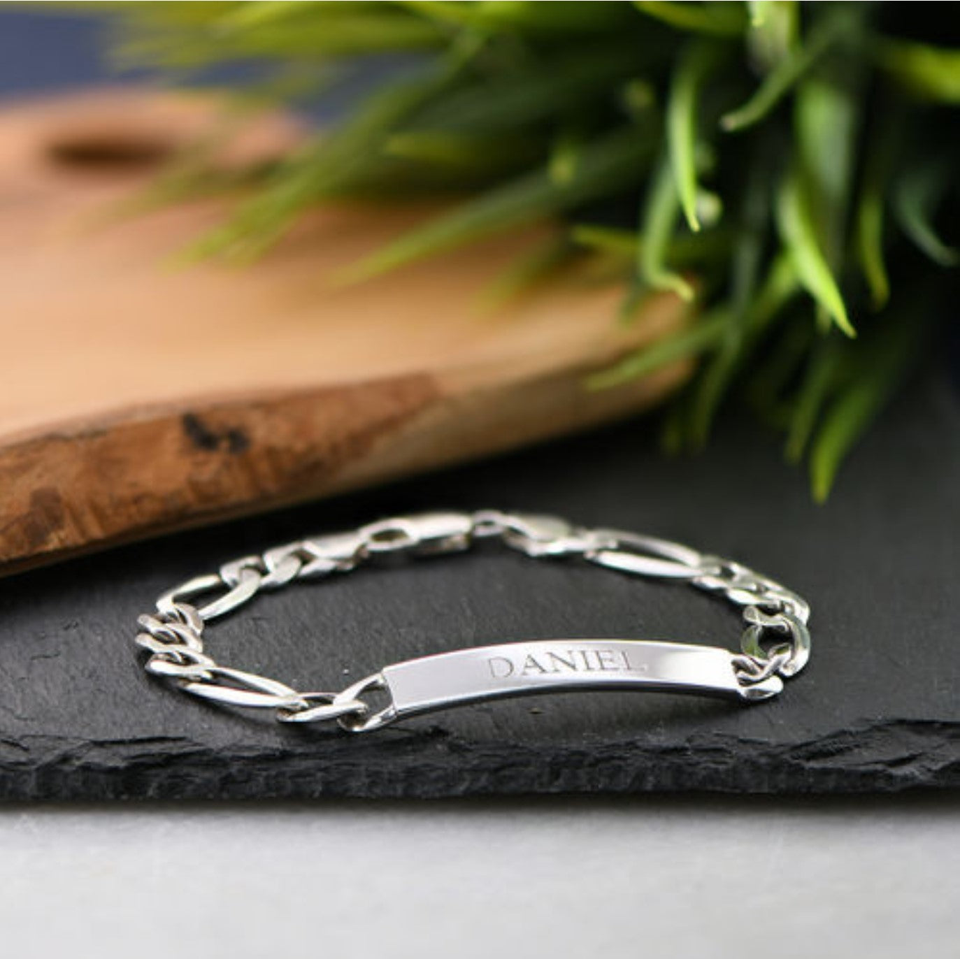 Sterling Silver Men's ID Bracelet