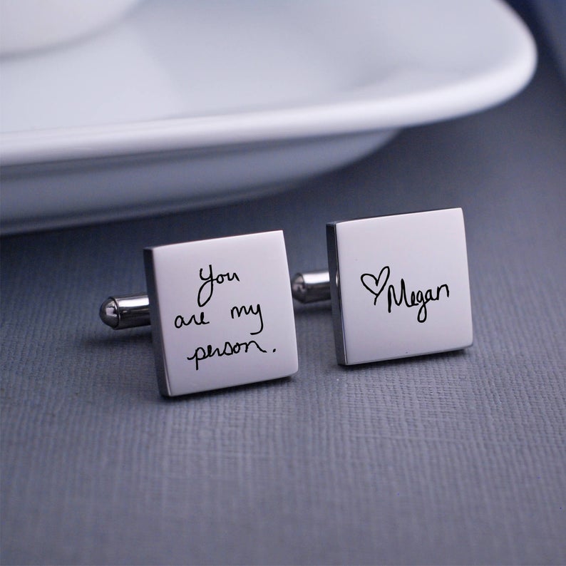 Engraved Square Cufflink