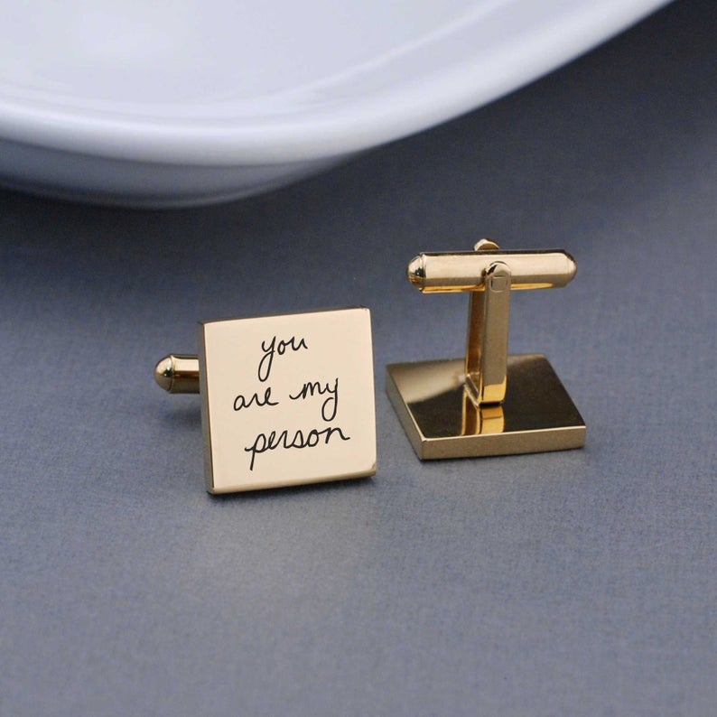 Engraved Square Cufflink