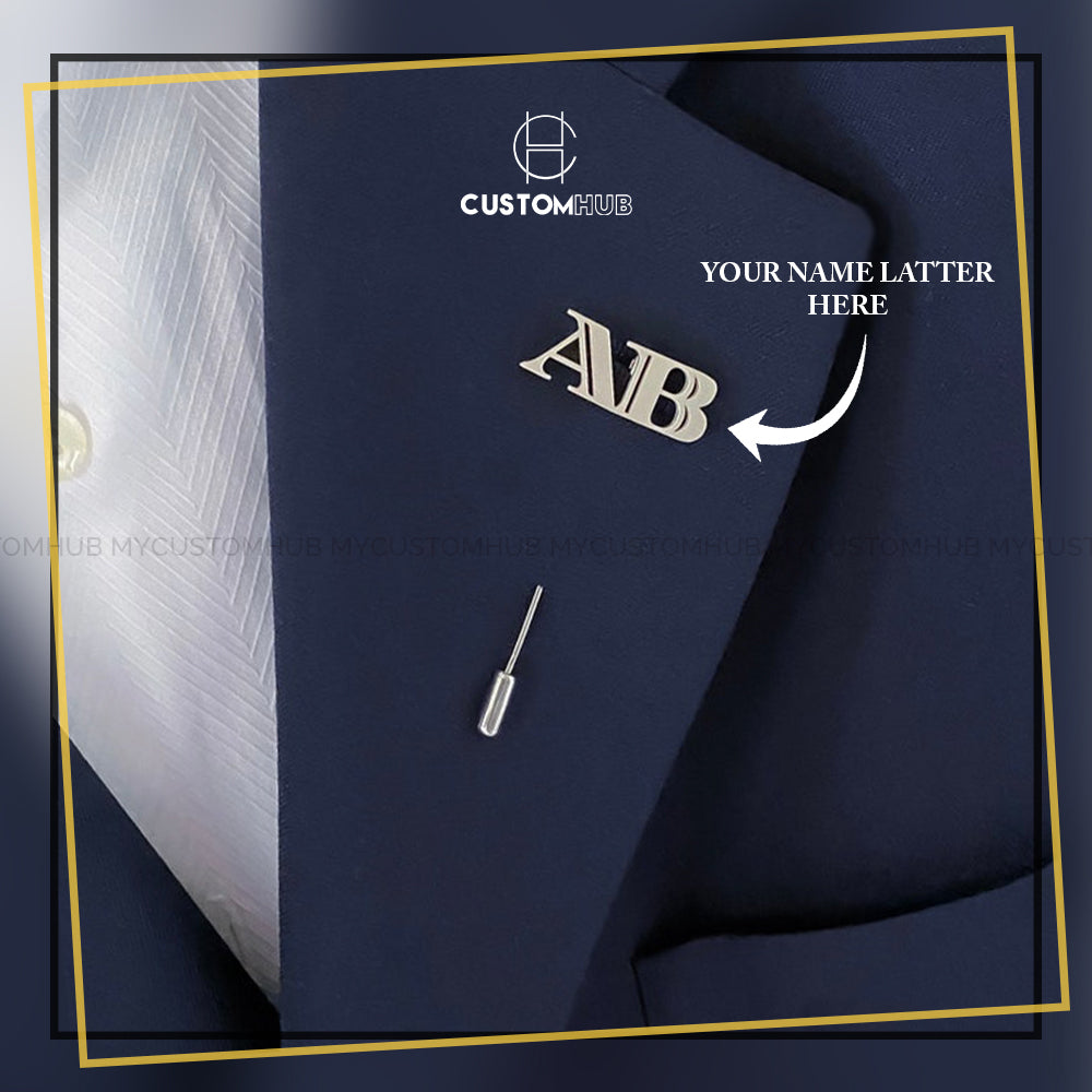Initials Lapel Pin