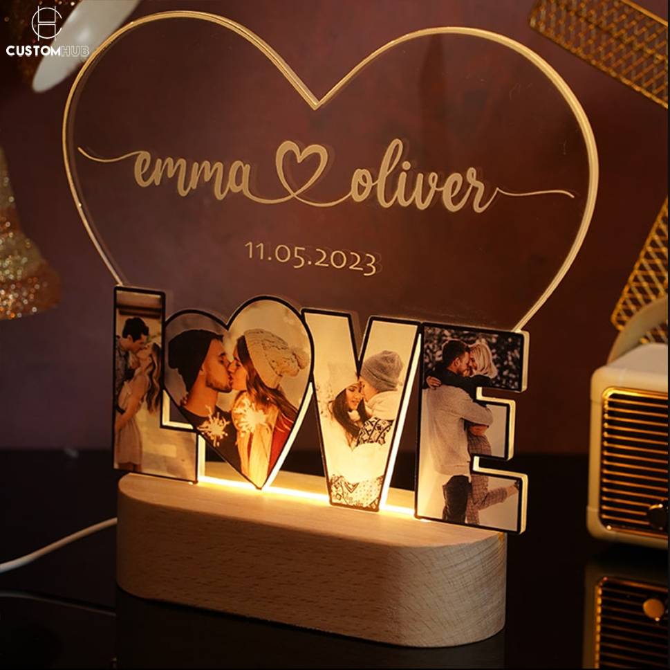 Personalized LOVE Photo Night Light