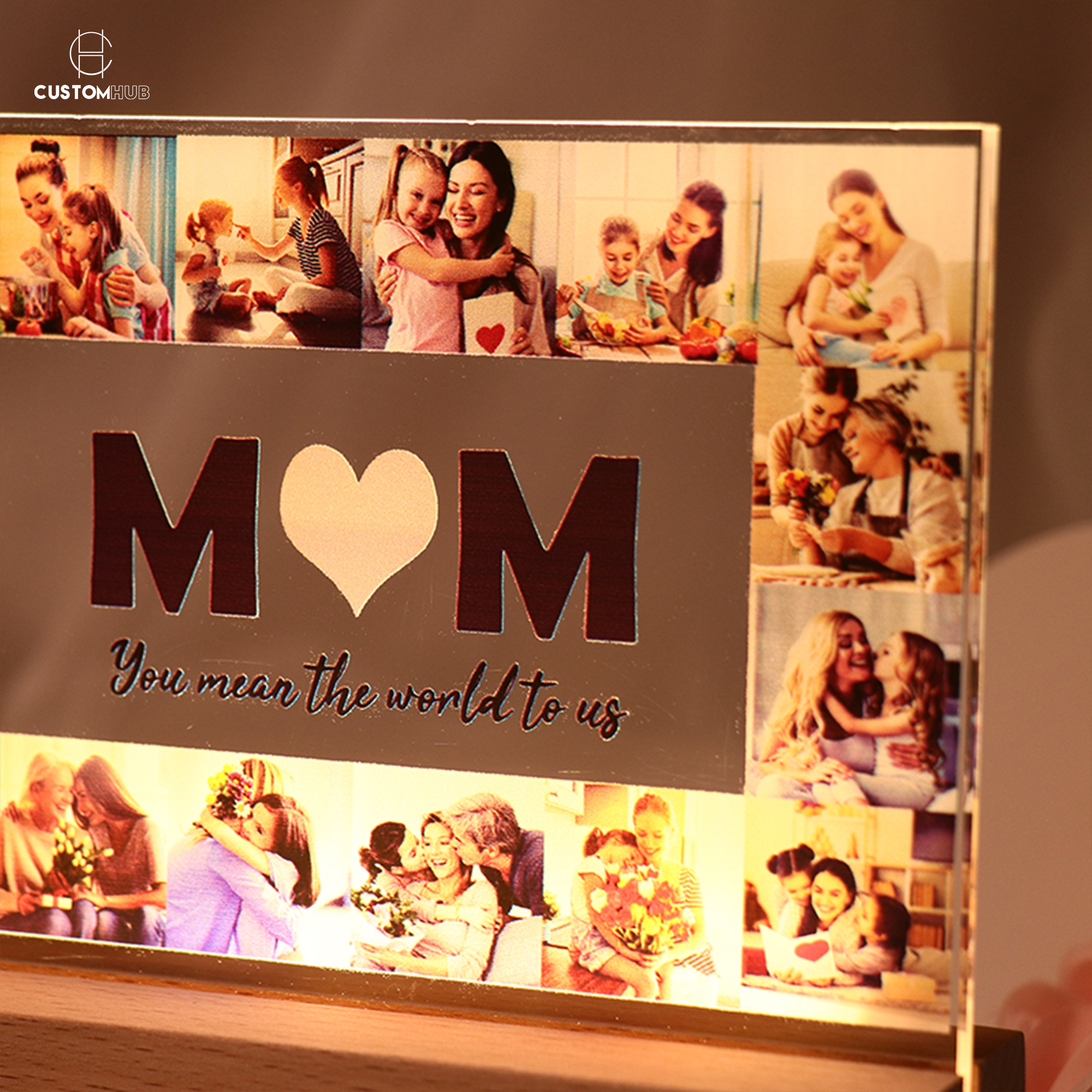 Custom photo collage acrylic lights