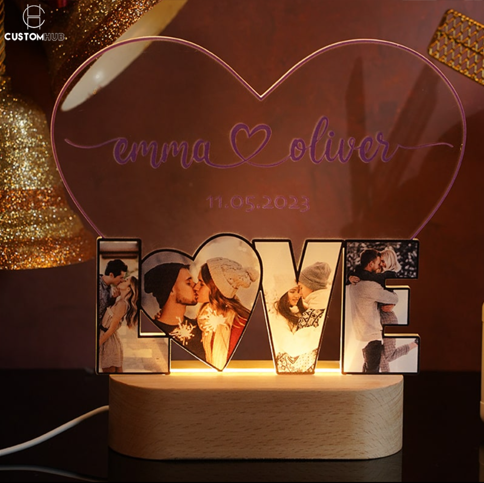 Personalized LOVE Photo Night Light