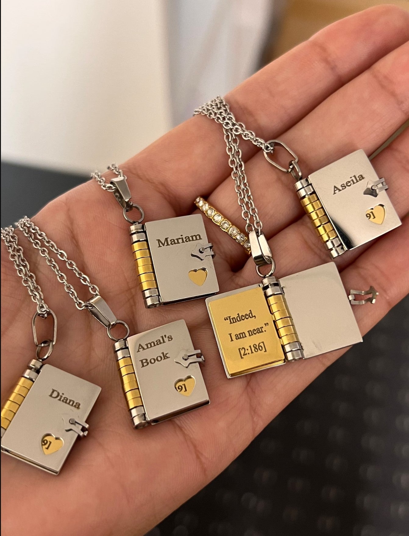 Book with Pages Necklace