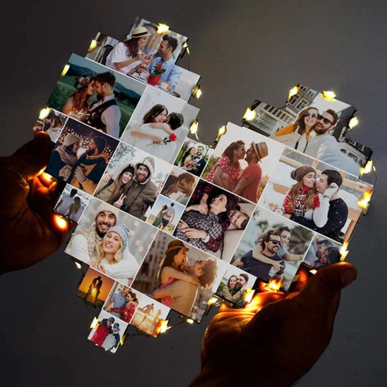 Love Radiance: Valentine's Collage Lamp