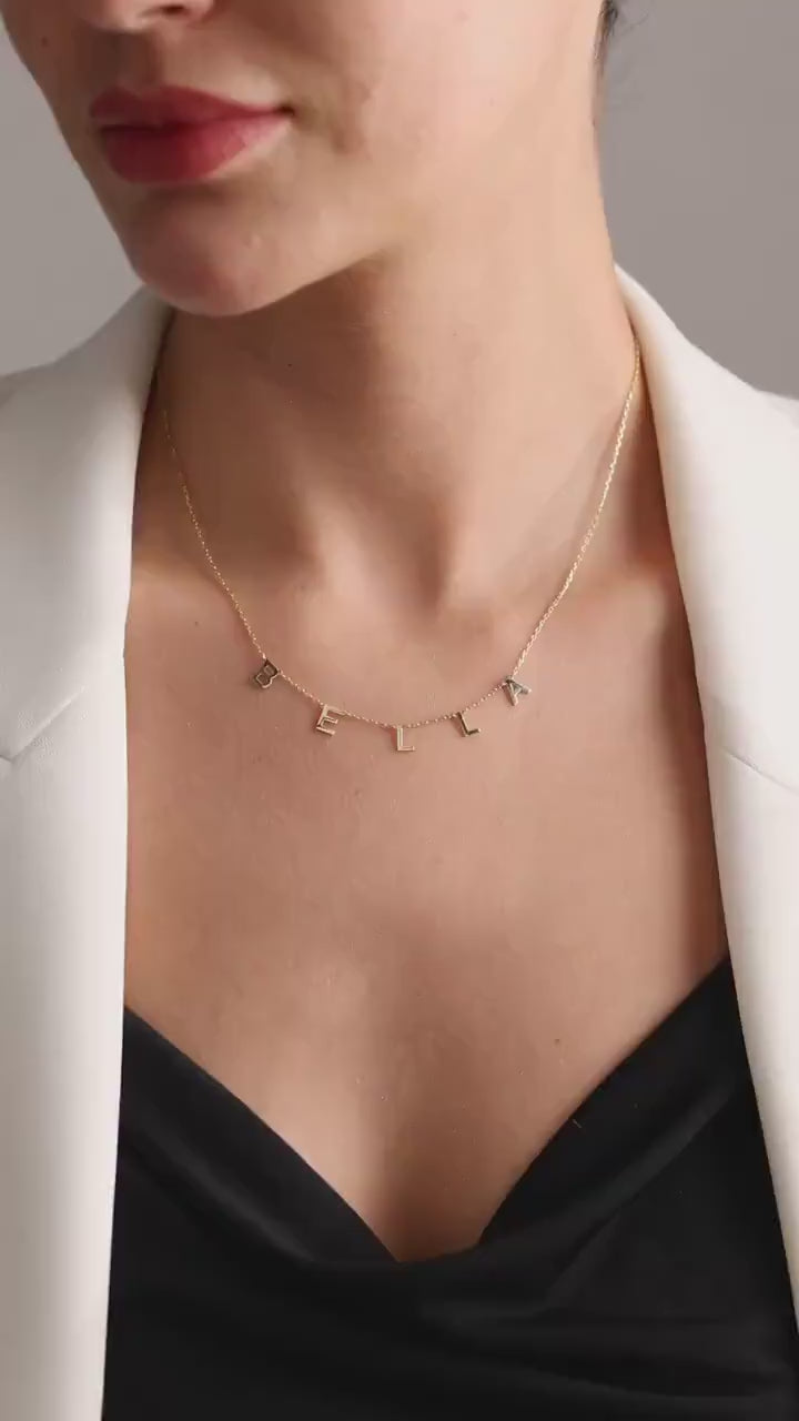 Dainty Gold Silver Tone Heart Necklace - Initial Heart Charm Necklace –  ArtGalleryZen