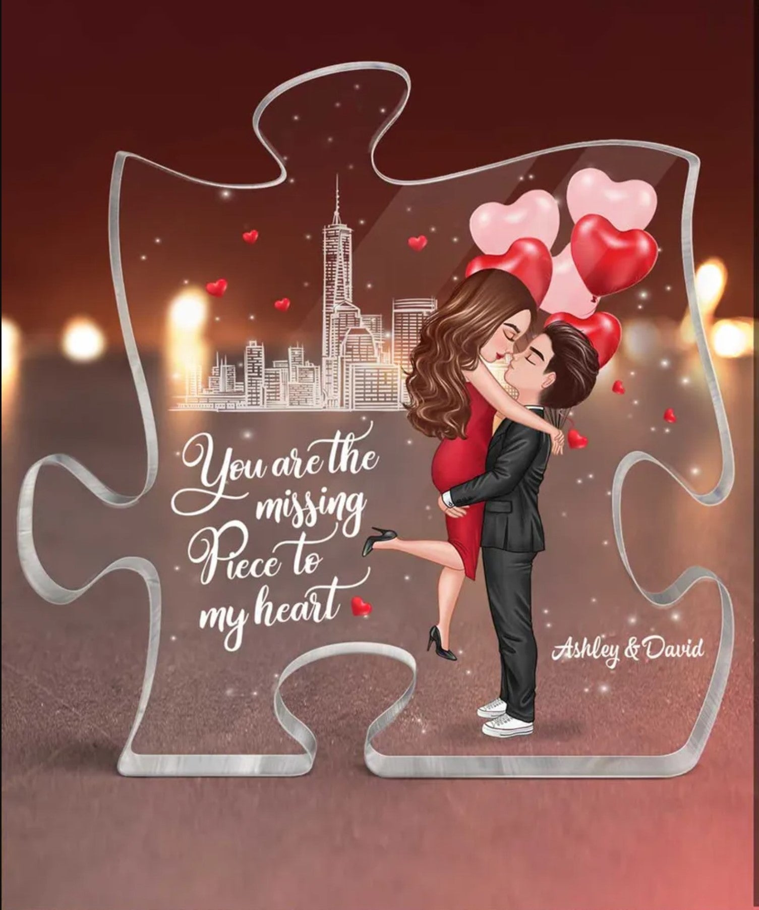 The Missing Piece To My Heart Puzzle Acrylic Plaque