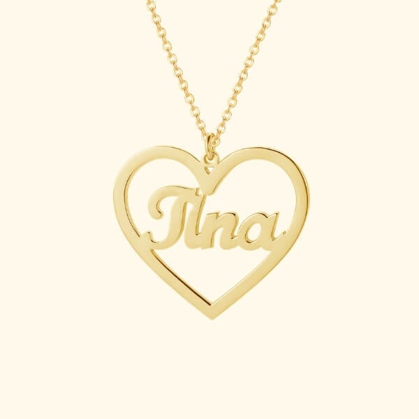 PERSONALIZED HEART NAME NECKLACE