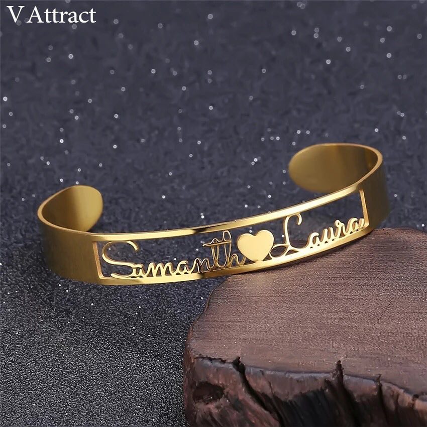NAME BANGLE- 18K GOLD PLATED