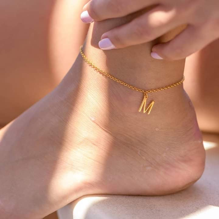 Personalized Anklet Anklet With Letter M Jewelry Personalized